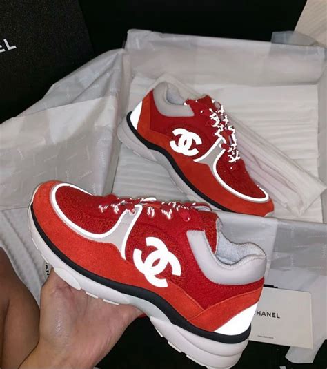 red chanel trainers|chanel shoes for men.